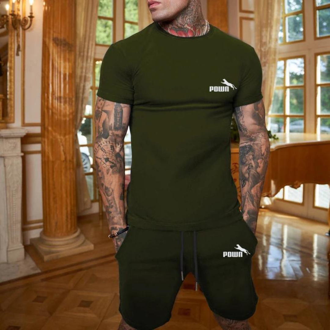 Powa Gym set | Gym t-shirt en gym shorts